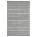 YOSITiuu Machine Washable Area Rug - Hand Woven Stain Resistant Pet Friendly - Premium Recycled Polyester Yarn - Stripes - Kitchen Bathroom - Portland - Charcoal & White - 2 x 3 ft