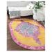 YOSITiuu Timeless Collection Rug â€“ 5 x 8 Oval Yellow Flatweave Rug Perfect for Living Rooms Large Dining Rooms Open Floorplans