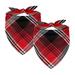 Square Bandanas for Dog Foldable Pet Handkerchief Christmas Red Black Plaid Cat Daily Bibs Scarfs Basic Dog Collars for Girls and Boys 2 Packs Triangle Scarf