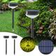 Oneshit Bright Solar Lights 2 Pack Color Changing+Warm White LED Solar Lights Outdoor IP67 Solar Lights Solar Powered Garden Lights For Walkway Solar Light Summer Clearance Black