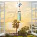 myvepuop Wind Chimes Wrought Iron K Ingfisher Glass Painted Wind Chime Pendant Courtyard Balcony B One Size