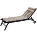 2PCS Set Outdoor Lounge Chair Cushion Replacement Patio Funiture Seat Cushion Chaise Lounge Cushion-Khaki