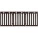 24 Inch Folding Wooden Freestanding Dog Gate with 360Ã‚Â° Flexible Hinge for Pet-Dark Brown