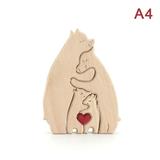 Family Puzzles With 2-7 Family Wooden Puzzle Bear Family Wooden Puzzle Wooden Puzzles For Mom Dad House Accessories