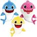 Cute Plush Toy 3PCS Baby Shark Doll Plushier Cartoon Doll Comfortable Feel Plush Stuffed Pillow Soft Bubble Portable Plushie Toy for Kids Babies Toddlers