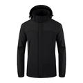 Tuphregyow Men s Casual Loose Windbreaker Jacket - Fashion Hooded Trench Coat for Outdoor Sports Plus Size and Thin Design Black M