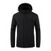 Tuphregyow Men s Casual Loose Windbreaker Jacket - Fashion Hooded Trench Coat for Outdoor Sports Plus Size and Thin Design Black M