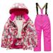 Kids Lined Ski Jacket & Pants Set Winter Snowboarding Rain Coats Girls Boys Winter Warm Snow Suits 12 10 Years-12 Years