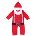 Bjutir Cute Outfits Set For Boys Girls Toddler Christmas Children S Clothes Baby Crawl Suit Jumpsuit Long Sleeve Cartoon Romper Jumpsuit With Hat Christmas Outfit Set 2Pcs