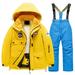 Youmylove Children Ski Suit Multi Pocket Jacket And Pants Kids Winter Windbroof Snowboarding Winter Warm Snow Suits Unisex Leisure Child Clothing