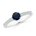 Angara Natural 0.6 Ct. Blue Sapphire with Diamond Vintage Inspired Ring in 14K White Gold for Women (Ring Size: 9)