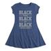 Instant Message - Black Pride Joy Excellence - Toddler & Youth Girls Fit & Flare Dress