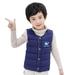 Riforla Child Kids Toddler Baby Boys Girls Cute Cartoon Animals Letter Sleeveless Winter Solid Coats Vest Jacket Outer Outwear Outfits Clothes Toddler Winter Coat for Boys Girls Navy 130