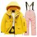 Children s Ski Suit Multi Pocket Jacket And Pants Kid Winter Windbroof Snowboarding Winter Warm Snow Suits Unisex 12 10 Years-12 Years