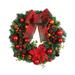 Christmas Bow Christmas Wreath Front Door Wreath Decoration Christmas Decor Garland Artificial Flower Xmas Cottage Farmhouse Wreaths Wall Window Hanging Ornaments