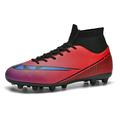 Men s Athletic Soccer Football Cleats High-Top Football Soccer Shoes Big Boys Athletic Sneaker Shoes for Outdoor/Indoor/Competition/Training for Men Red 39