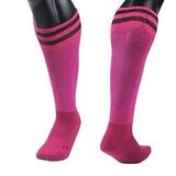 Lian LifeStyle Boys 1 Pair Knee Length Sports Socks for Baseball/Soccer/Lacrosse XL003 XXS(Rose)