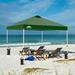 EAGLE PEAK 10 x 10 ft Straight Leg Pop-up Canopy w/ Easy Peak One Person Setup (100 sqft of Shade)