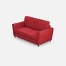 Yasel 2-Sitzer-Sofa (zwei 60-cm-Sitze), Außenmaße L. 152 cm, rote Farbe