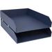 Letter Trays | Stackable Paper Tray Organizer For A4 Or Letter Size Documents | Stackable Letter Tray With Stable Rubber Feet For Desks | 9.1â€� X 12.2â€� X 2.4â€� | Pack Of 2 | Blue