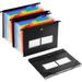 Hanging File Folders Letter Size - Expanding File Folder 7 Accordion Pockets File Cabinet Organizer Multi-Color Tabs File Folders for Filing Cabinet Black - 3 Packs