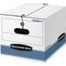 00025 STOR/FILE Medium-Duty Strength Storage Boxes Letter/Legal Files 12.25 X 16 X 11 White/Blue 12/Carton