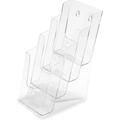 Docuholder Countertop Or Wall Mount 4-Tiered Literature Holder Small Size Clear 4-7/8 W X 10 H X 8 D (77701)