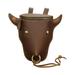 LIANGP Bag Products Head Layer Leather Leather Waist Bag Men S Retro Cool Cow Head Hanging Bag Wear Waist Belt Cell Phone Bag Leather Bull Head Fanny Pack Phone Case Practical Bag