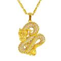 Dragon Pendant Necklace 2024 Chinese New Year Attract Wealth and Good Luck Necklace Gift Pendant Jewelry Choker J7Z2