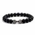 GHYJPAJK TPALPKT Natural Black Volcanic Lava Stone Dumbbell Bracelet Black Matte Beads Gym Bracelets Lava Rock Bracelet Natural Stone For Women Men Fitness Barbell Jewelry Gifts