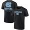 North Carolina Tar Heels Game Day 2-Hit Fanatics T-Shirt für Herren, schwarz