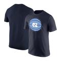 Jordan Brand Navy North Carolina Tar Heels Basketball-Logo-T-Shirt für Herren
