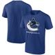 Blaues Vancouver Canucks 2024 Stanley Cup Playoffs Breakout-T-Shirt mit Fanatics-Logo für Herren