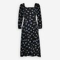 Black Patterned Joanna Dress