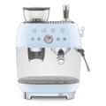 Smeg Espresso Coffee Machine With Grinder In Pastel Blue