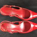Polo By Ralph Lauren Shoes | Lauren By Ralph Lauren Red Heels 8 1/2 D | Color: Red | Size: 8.5