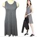 Madewell Dresses | Madewell Highpoint Gray Black Stripe Tank Dress Size Xxs Casual Striped Comfy | Color: Black/Gray | Size: Xxs
