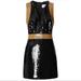 Burberry Dresses | Burrbery Tape Detail Sequinned Mini Dress Us Size 8 | Color: Black/Tan | Size: 8