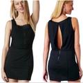 American Eagle Outfitters Dresses | Nwt Black Open Back Tuxedo Bow Dress | Color: Black | Size: Xs