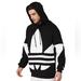 Adidas Shirts | Men's Adidas Originals Big Trefoil Cotton Hoodie Sweatshirts Size Medium | Color: Black/White | Size: M