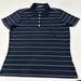Nike Tops | Nike Golf Women Polo Shirt Size L Blue White Striped Short Sleeve | Color: Blue | Size: L