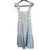 J. Crew Dresses | J. Crew Floral Tiered Midi Sundress Sleeveless Square Neck Open Tie Back Sz. 12 | Color: Blue/White | Size: 12