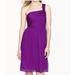 J. Crew Dresses | J Crew 100% Silk Dress Lucienne Purple Raspberry Chiffon Crepe One Shoulder 8 | Color: Purple | Size: 8