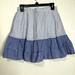 J. Crew Skirts | J Crew Skirt Blue & White Striped Tiered Lined Pockets A-Line Elastic Back Sz 6 | Color: Blue/White | Size: 6