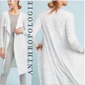 Anthropologie Sweaters | Anthropologie Lightweight Long Duster Cardigan, Pockets, White & Grey, Medium | Color: Gray/White | Size: M