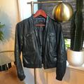 Nine West Jackets & Coats | Leather Motocross Jacket | Color: Black | Size: L