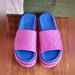 Gucci Shoes | $600 Brand New 100% Auth Gucci Gg Interlocking Women's Platform Slides 39.5/9.5 | Color: Blue/Pink | Size: 9.5