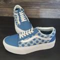 Vans Shoes | New Vans Old Skool Stacked Denim Mix Blue White Platform Sneakers | Color: Blue/White | Size: 8