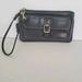 Coach Bags | Coach Retro Wristlet Wallet Solid Black Clutch Flap Geniue Leather Small Bag | Color: Black | Size: Os