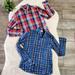 J. Crew Shirts | J. Crew - Bundle Of 2 - Men's Plaid Dress Shirts, Slim Fit Medium | Color: Blue/Red | Size: M